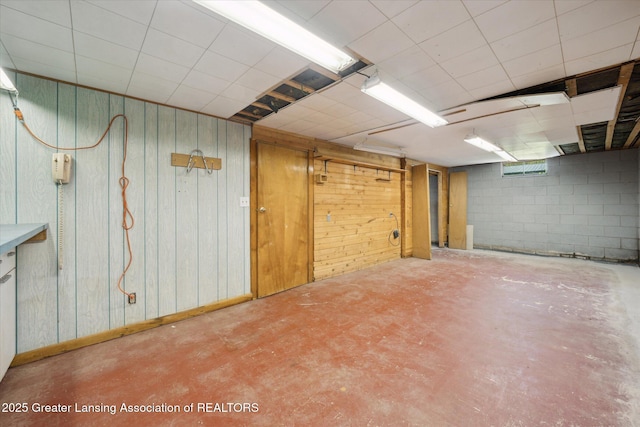 3415 W Needmore Hwy, Charlotte, MI 48813 - below grade area featuring wooden walls