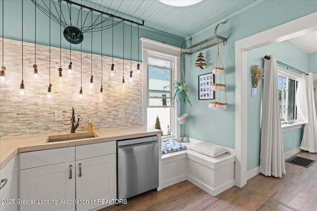 607 Ogemaw St, Grayling, MI 49738 - mudroom featuring a sink and wood finished floors