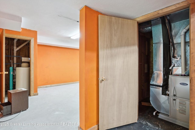 hallway featuring concrete floors