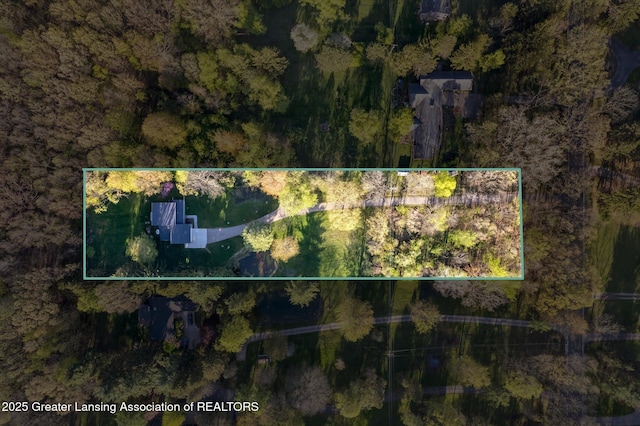263 E Sherwood Rd, Williamston, MI 48895 - aerial view of property and surrounding area with property boundaries highlighted