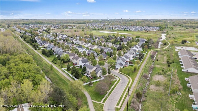 3837 Plover Pl, East Lansing, MI 48823 - aerial view of property's location featuring nearby suburban area