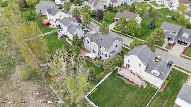 3837 Plover Pl, East Lansing, MI 48823 - aerial perspective of suburban area