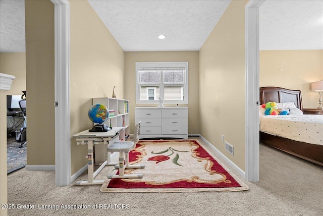 3837 Plover Pl, East Lansing, MI 48823 - recreation room with carpet flooring, a textured ceiling, and baseboards
