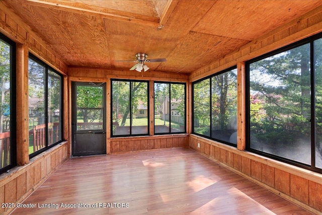 1263 Leeward Dr, Okemos, MI 48864 - unfurnished sunroom with ceiling fan