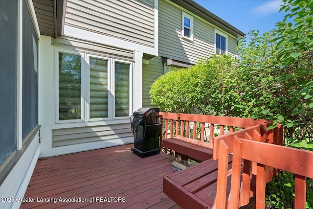 1263 Leeward Dr, Okemos, MI 48864 - wooden deck featuring a grill