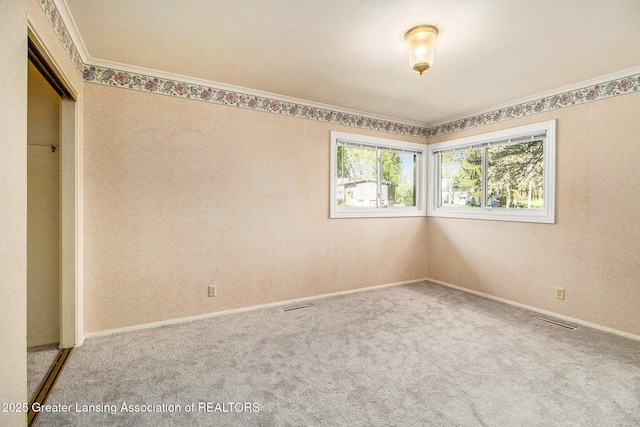 160 Lincoln Hill Dr, Battle Creek, MI 49015 - carpeted spare room with crown molding and baseboards