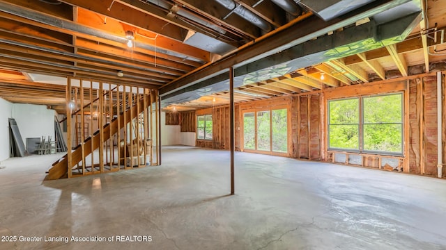 4245 Sandridge Dr, Okemos, MI 48864 - basement with stairs