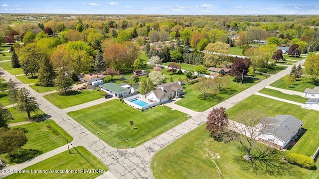 1801 Tahyio Rd, Owosso, MI 48867 - bird's eye view of a pool area