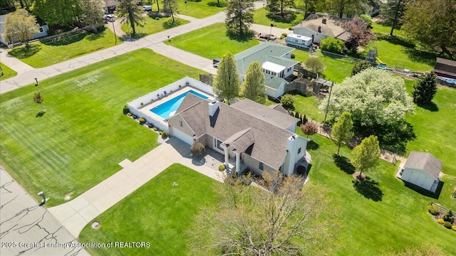 1801 Tahyio Rd, Owosso, MI 48867 - bird's eye view of a pool