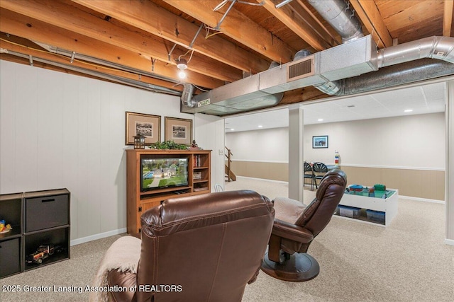 1801 Tahyio Rd, Owosso, MI 48867 - game room featuring carpet floors