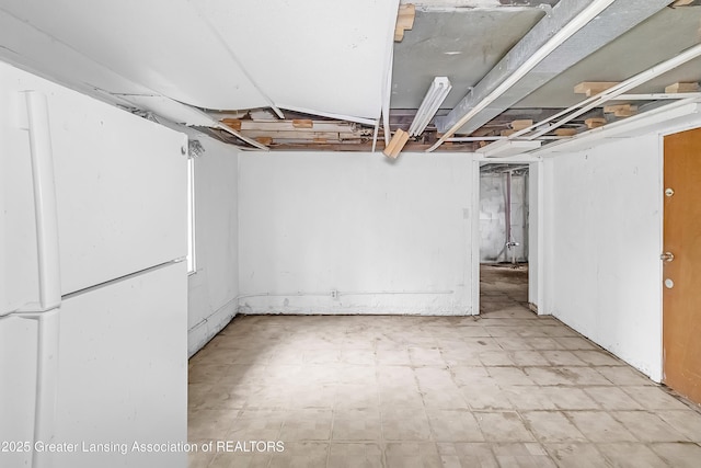 114 Haze St, Lansing, MI 48917 - unfinished below grade area with tile patterned floors