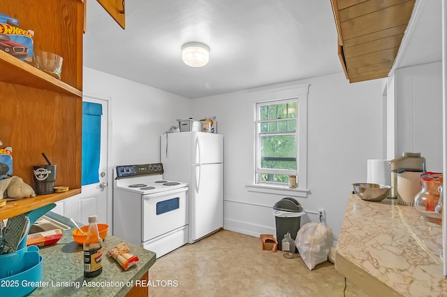 114 Haze St, Lansing, MI 48917 - kitchen with white appliances
