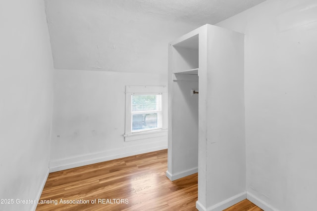 922 Dakin St, Lansing, MI 48912 - additional living space with wood finished floors, baseboards, and a textured ceiling