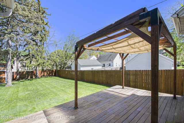 2119 Grant St, Lansing, MI 48910 - wooden deck featuring a pergola