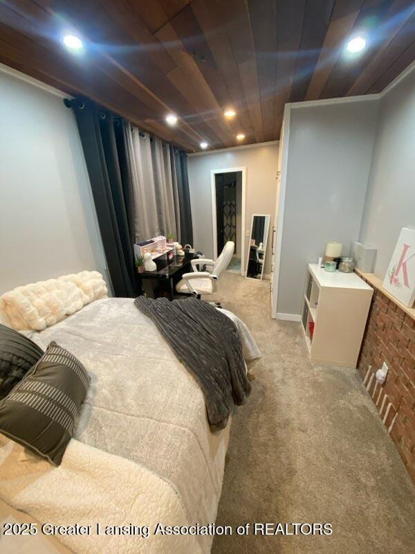 11500 Eden Trl, Eagle, MI 48822 - carpeted bedroom featuring recessed lighting