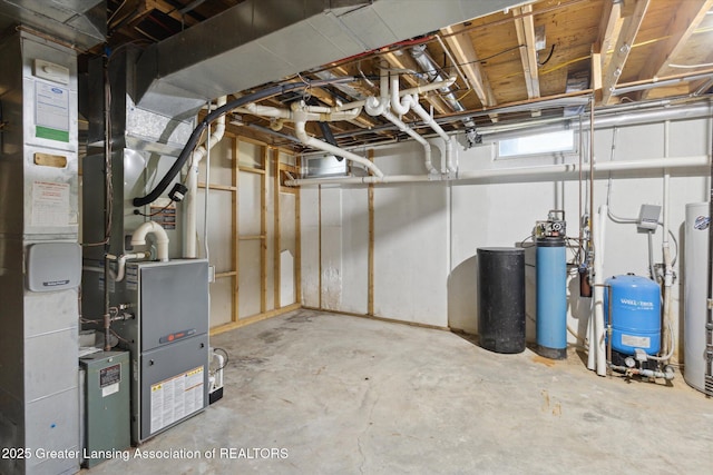 15426 S Lowell Rd, Lansing, MI 48906 - below grade area with a water pressure tank and a water softener