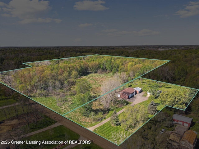 15426 S Lowell Rd, Lansing, MI 48906 - view of subject property featuring a forest and property parcel outlined