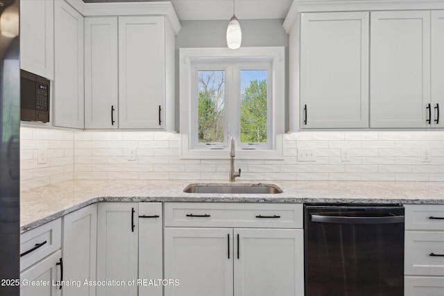 15426 S Lowell Rd, Lansing, MI 48906 - kitchen with dishwasher, a sink, and decorative backsplash
