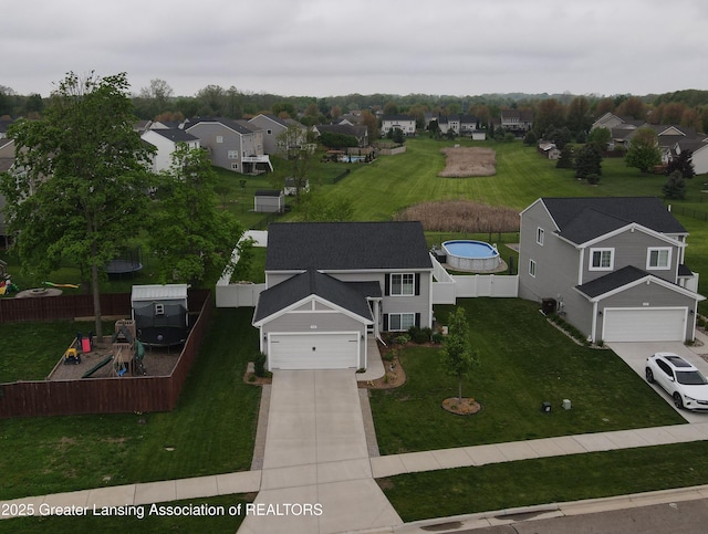 1123 Chesham Ln, Grand Ledge, MI 48837 - aerial perspective of suburban area