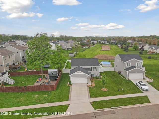 1123 Chesham Ln, Grand Ledge, MI 48837 - aerial perspective of suburban area
