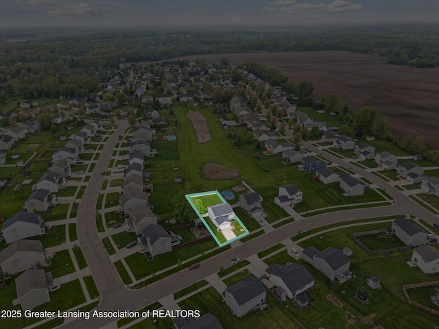 1123 Chesham Ln, Grand Ledge, MI 48837 - aerial view of property's location with nearby suburban area