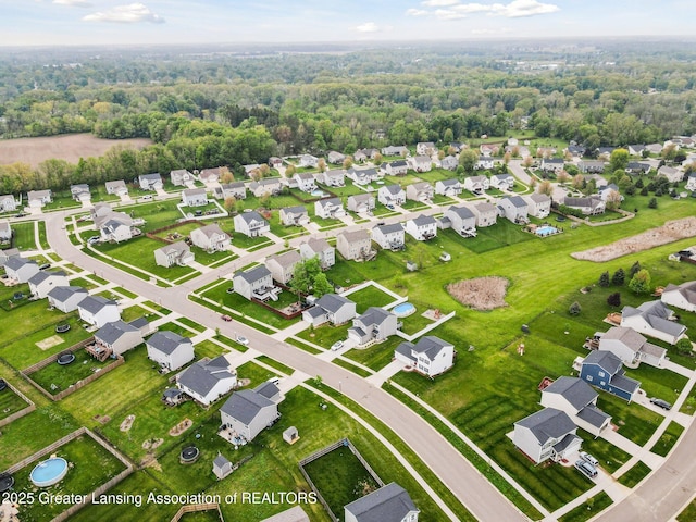 1123 Chesham Ln, Grand Ledge, MI 48837 - aerial perspective of suburban area