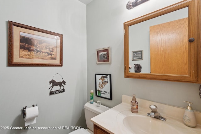 12898 Walker Rd, Leslie, MI 49251 - half bath featuring toilet and vanity