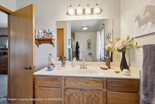 12898 Walker Rd, Leslie, MI 49251 - bathroom with vanity and toilet