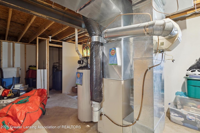 12898 Walker Rd, Leslie, MI 49251 - utilities featuring gas water heater