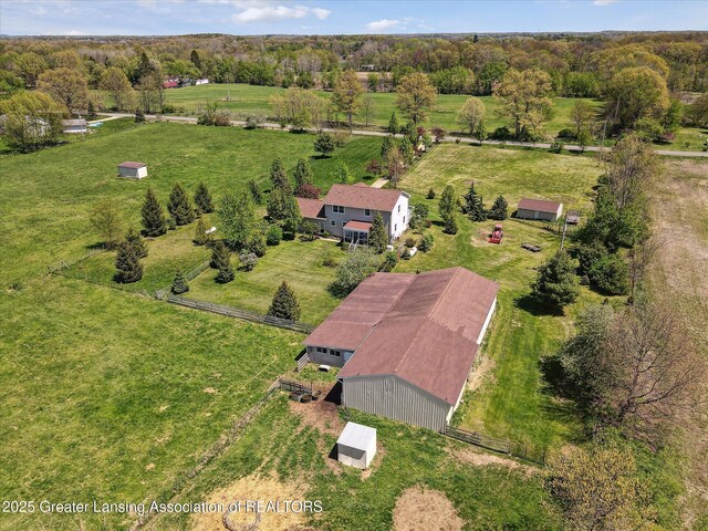 12898 Walker Rd, Leslie, MI 49251 - aerial view of sparsely populated area