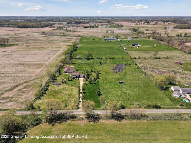 12898 Walker Rd, Leslie, MI 49251 - overview of rural landscape