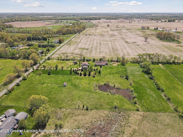12898 Walker Rd, Leslie, MI 49251 - view of property location with rural landscape and large plots for crops