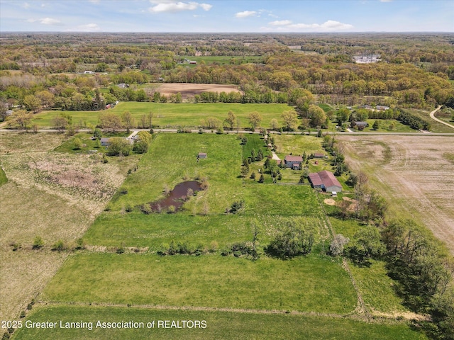 12898 Walker Rd, Leslie, MI 49251 - aerial view of sparsely populated area