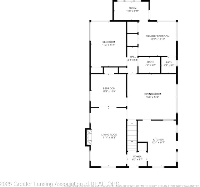 635 Division St, East Lansing, MI 48823 - room layout