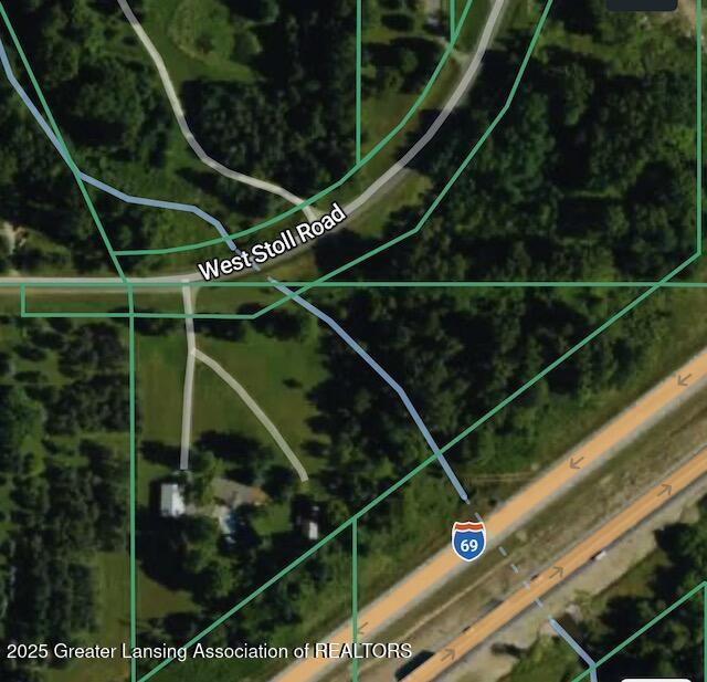 6157 W Stoll Rd, Lansing, MI 48906 - map of property location featuring property boundaries highlighted
