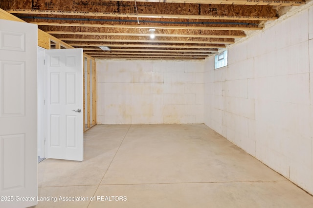 2107 Reo Rd, Lansing, MI 48910 - below grade area with concrete block wall
