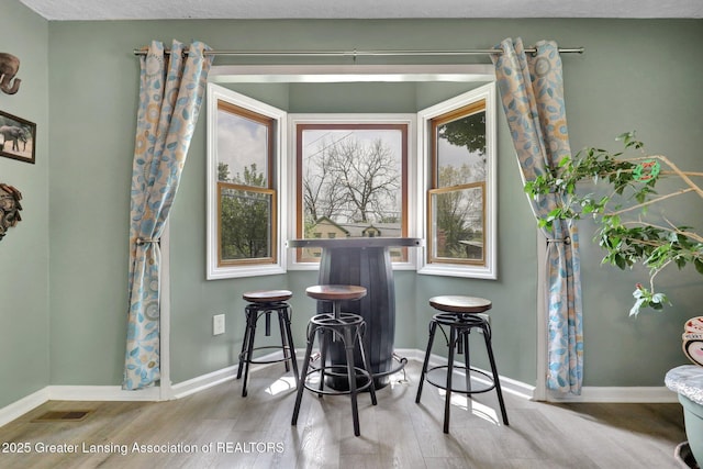 513 E Grand River Rd, Laingsburg, MI 48848 - dining room featuring wood finished floors and baseboards