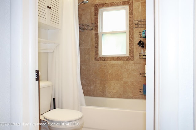 14275 Webster Rd, Bath, MI 48808 - full bath featuring toilet and shower / bath combo with shower curtain