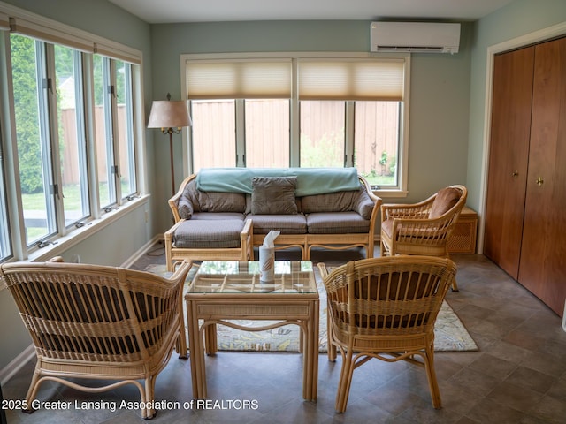 1561 Roseland Ave, East Lansing, MI 48823 - living room with an AC wall unit