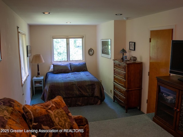 1561 Roseland Ave, East Lansing, MI 48823 - carpeted bedroom featuring recessed lighting