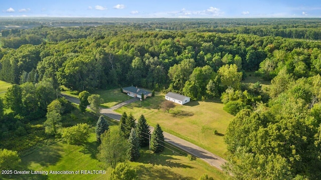 15988 Comdon Rd, Albion, MI 49224 - aerial view of property's location featuring a heavily wooded area