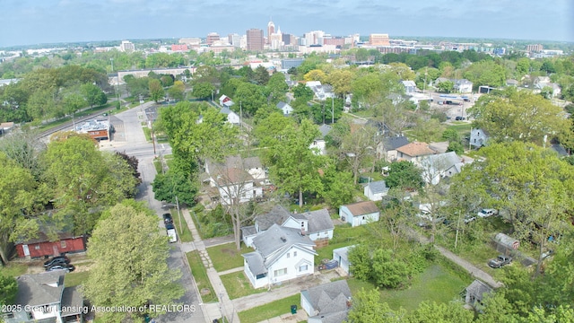 1023 Bement St, Lansing, MI 48912 - aerial overview of property's location featuring nearby urban area