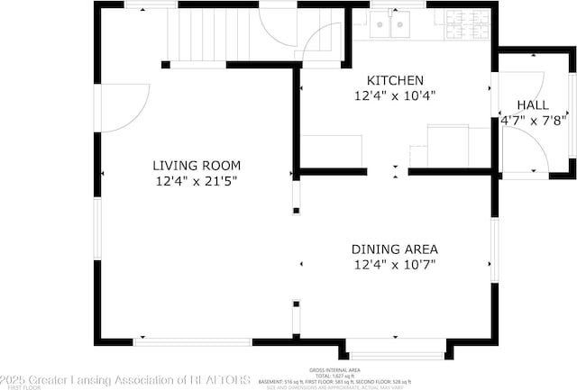 1023 Bement St, Lansing, MI 48912 - room layout