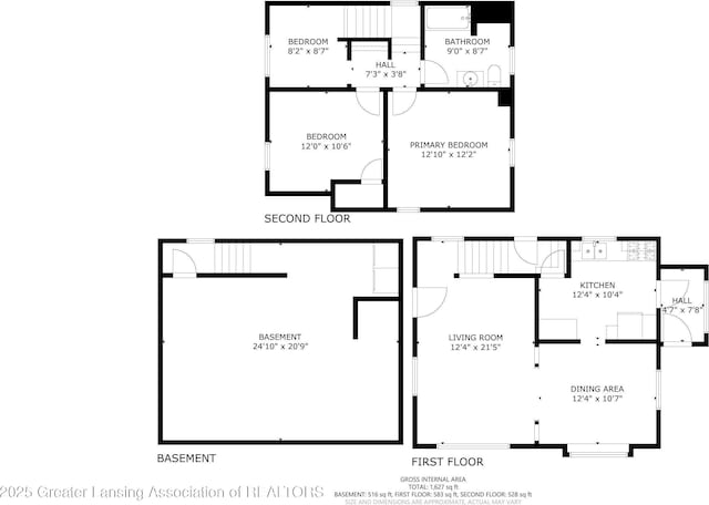 1023 Bement St, Lansing, MI 48912 - property floor plan