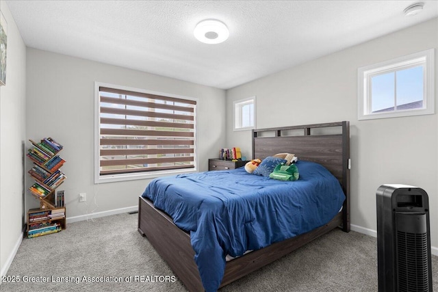 5651 Copper Creek Dr, Haslett, MI 48840 - bedroom with carpet, baseboards, and a textured ceiling