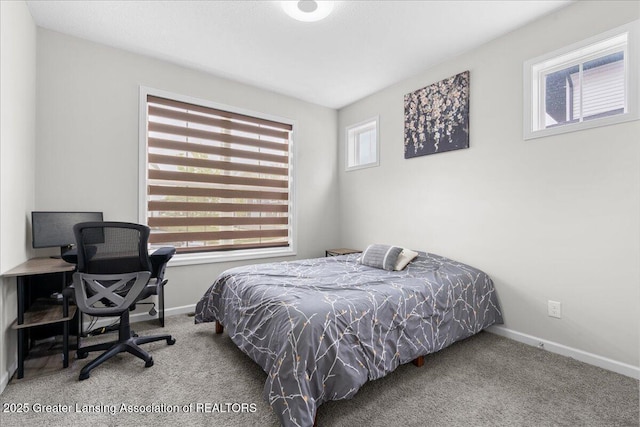 5651 Copper Creek Dr, Haslett, MI 48840 - bedroom featuring carpet flooring, baseboards, and an office area