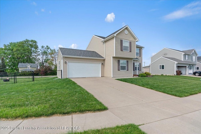 view of front of home with a garage and concrete driveway