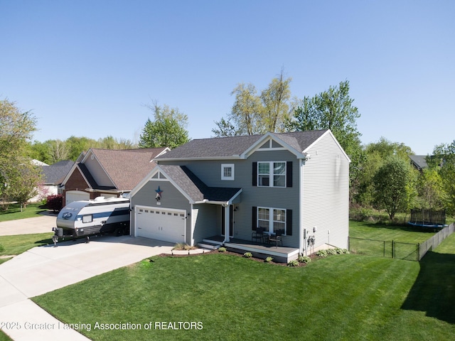 3793 Calypso Rd, Holt, MI 48842 - view of front of house with a garage, driveway, and a shingled roof