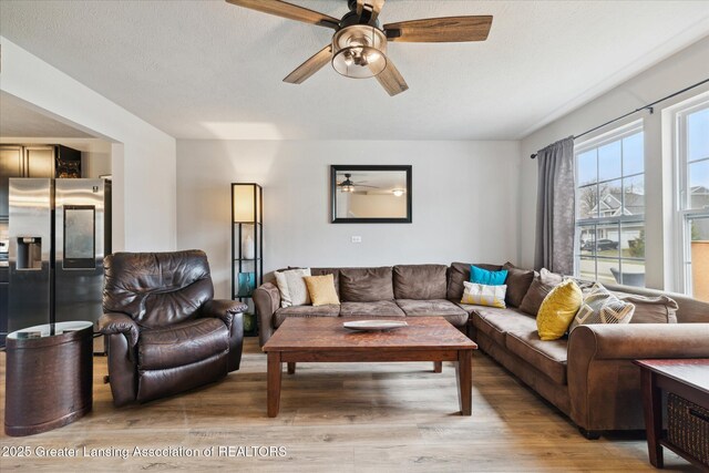 3793 Calypso Rd, Holt, MI 48842 - living area featuring light wood-style floors and ceiling fan