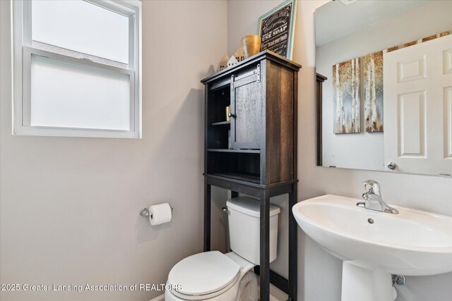 3793 Calypso Rd, Holt, MI 48842 - half bathroom featuring toilet and a sink